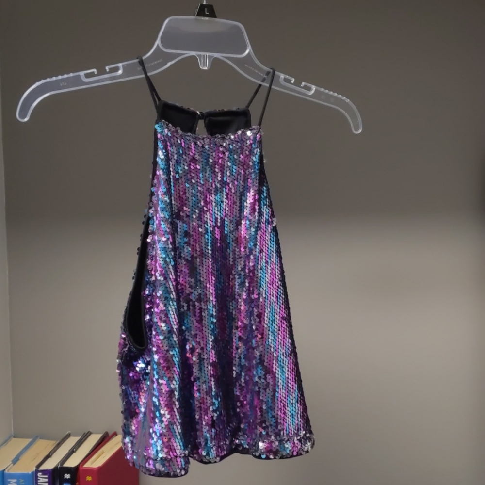 Sequin halter top